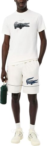 Lacoste Men's Printed Diamond Taffeta Tennis Shorts in Kuwait