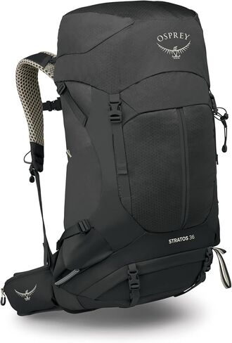 Osprey Stratos 34L Men's Hiking Backpack - Camping Bag with Waterproof Raincover, Bottle Pockets, & Gear Straps, Nirvana Blue in Kuwait