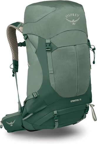 Osprey Stratos 34L Men's Hiking Backpack - Camping Bag with Waterproof Raincover, Bottle Pockets, & Gear Straps, Nirvana Blue in Kuwait