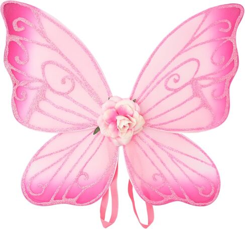 DJDLPARTY Fairy Costume for Girls 4-8Y, Toddler Kids Butterfly Costume Set with Dresses Wings Headband for Halloween Cosplay in Saudi Arabia