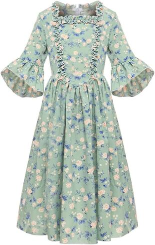 GRACEART Colonial Girls Dress Pioneer Costume Prairie Pilgrim Dress Kids in Kuwait