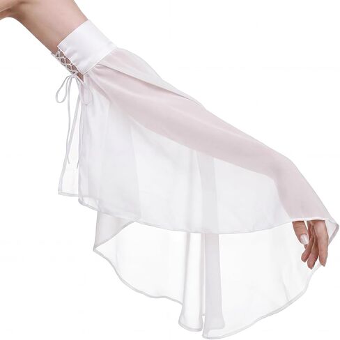 Ishua Detachable Bell Sleeves for Women Long Tulle Gloves for Wedding Halloween Dresses Party Cosplay Costume in Saudi Arabia