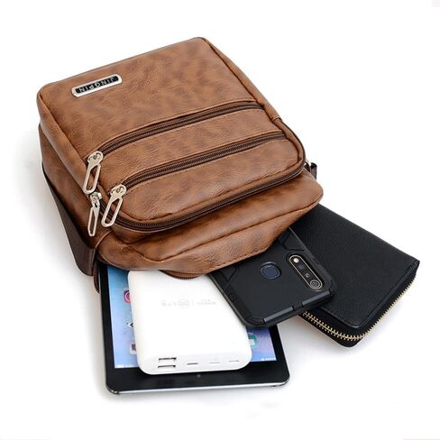 Men's Crossbody Bag Multi-layer Inclined Cross Bags Large Capacity Shoulder Bag Casual Cossbody Bags Fashionable Backpack in Kuwait