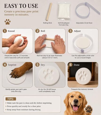 Pet Memorial Shadow Box, Rustic Solid Wood Keepsake Frame with Paw Print Kit, Fur Keepsake Jar & Collar Hook, Sympathy Gift for Dog & Cat Loss, Tabletop or Wall Display in Saudi Arabia