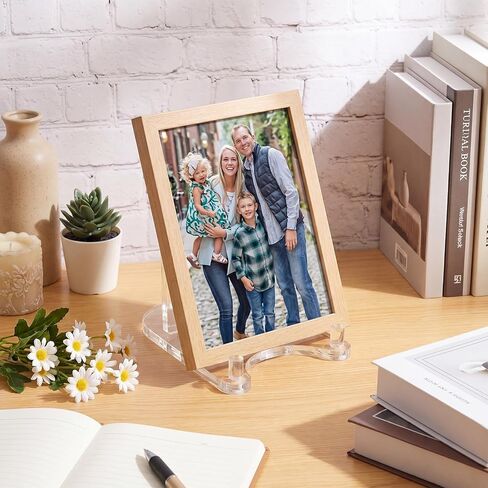 RattanView 3 Pack Acrylic Picture Stand Adjustable Clear Display Stand Acrylic Easel Display Plate Holders for 7-12 inch Large Artwork, Photos Collectibles, Book and Picture Frame in Kuwait