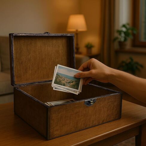 Love You Memory Wooden Box, Large Wooden Keepsake Box 11.6" x 8.7" x 5", Wedding Gift For Couples, Engraved Memory Love Letter, Birthday Valentine Gift For Wife Girlfriend Husband Boyfriend in Saudi Arabia