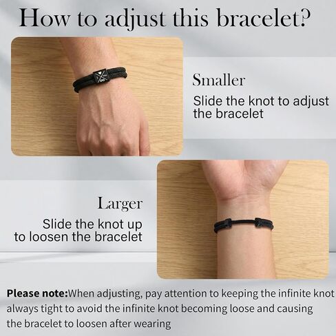 Fathers Day Gift, 2026 Graduation Gifts Bracelets for Men I Love You Gifts for Him Boyfriend Husband Adjustable Rope Bracelet for Men Dad Son Grandson Anniversary Birthday Jewelry Stocking Stuffers in Kuwait