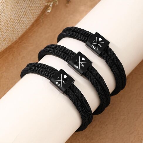 Fathers Day Gift, 2026 Graduation Gifts Bracelets for Men I Love You Gifts for Him Boyfriend Husband Adjustable Rope Bracelet for Men Dad Son Grandson Anniversary Birthday Jewelry Stocking Stuffers in Kuwait
