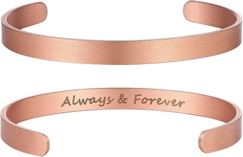 Pure Copper Bracelet for Men Women - Engraved Cuff Bracelet – 100% Solid Uncoated Copper, Adjustable Gift for Him Her in Saudi Arabia