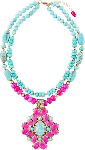 Barse Jewelry Barcelona Pink Agate Cross Golden Pendant Necklace in Kuwait