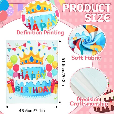 2 Pcs Birthday Chair Covers for Kids Colorful Happy Birthday Seat Covers It’s My Birthday Seat Back Decor for Classroom Home Dining Party Decorations in Saudi Arabia
