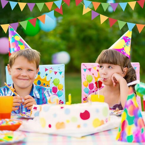 2 Pcs Birthday Chair Covers for Kids Colorful Happy Birthday Seat Covers It’s My Birthday Seat Back Decor for Classroom Home Dining Party Decorations in Saudi Arabia
