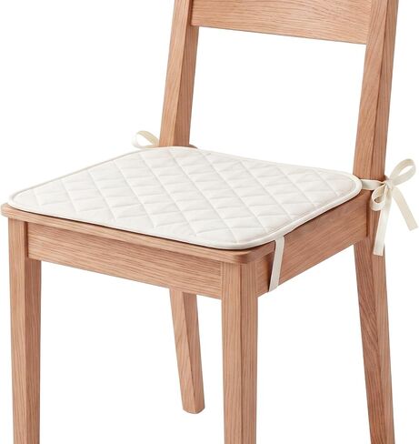 Flutesan 4 Pcs Waterproof Seat Covers for Dining Room Chairs Quilted Chair Seat Covers Pads with 2 Straps Upgraded Waterproof Non-Slip Cushions Machine Washable for Home Restaurant 19" x 19" (Beige) in Kuwait