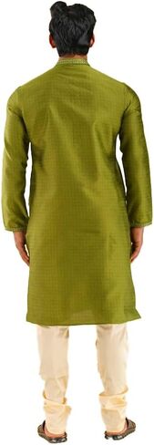 HOME ARCHIVE Men's Neck Embroidery Cotton Indian Kurta Pajama Set Casual Fashion for Indian Wedding Festivals Occasion in Saudi Arabia