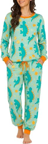 LovinPet Pajamas Set Long Sleeve Sleepwear, Unisex 2-Piece Pajama Set, Long-Sleeve Sleep Top and Lounge Pants for Adults in Kuwait