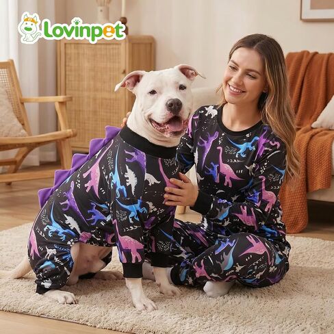 LovinPet Pajamas Set Long Sleeve Sleepwear, Unisex 2-Piece Pajama Set, Long-Sleeve Sleep Top and Lounge Pants for Adults in Kuwait