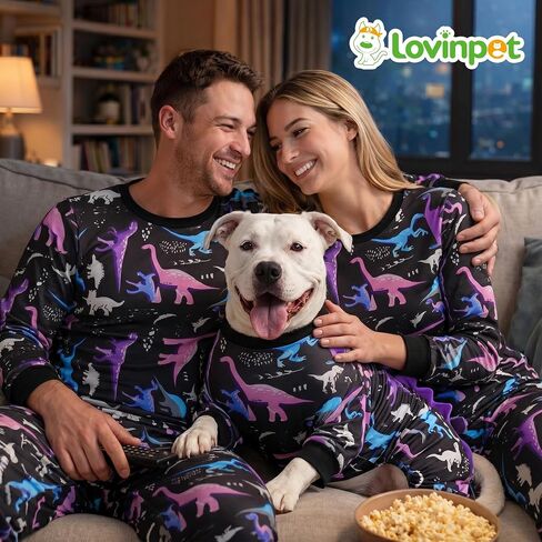 LovinPet Pajamas Set Long Sleeve Sleepwear, Unisex 2-Piece Pajama Set, Long-Sleeve Sleep Top and Lounge Pants for Adults in Kuwait