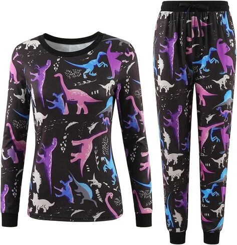 LovinPet Pajamas Set Long Sleeve Sleepwear, Unisex 2-Piece Pajama Set, Long-Sleeve Sleep Top and Lounge Pants for Adults in Kuwait