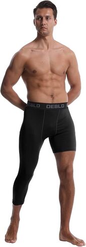 OEBLD Single Leg 3/4 Compression Tights, Unisex Sports Compression Pants in Saudi Arabia