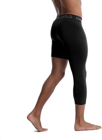 OEBLD Single Leg 3/4 Compression Tights, Unisex Sports Compression Pants in Saudi Arabia