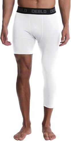 OEBLD Single Leg 3/4 Compression Tights, Unisex Sports Compression Pants in Saudi Arabia