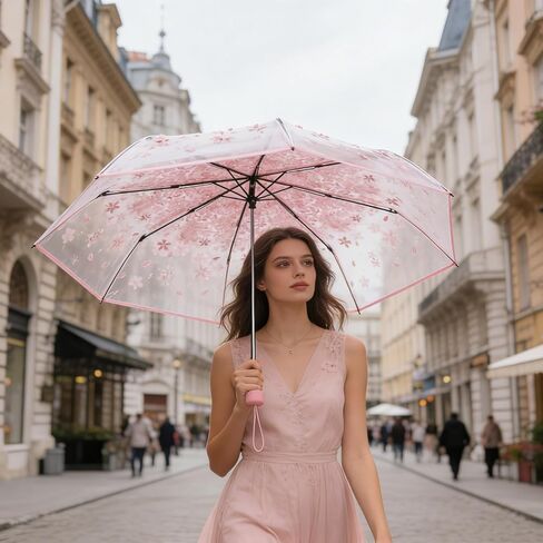 Travel Umbrella for Adults – Manual Compact Folding Umbrella with UV Protection, Lightweight & Portable for Backpack, Walking, or Car – Rain & Sun Ready in Kuwait