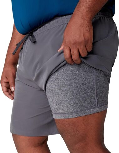 STRONGSIZE Men's Big and Tall 9" Athletic Shorts – Moisture Wicking Quick Dry Lined Shorts Sizes XL-8XL in Saudi Arabia