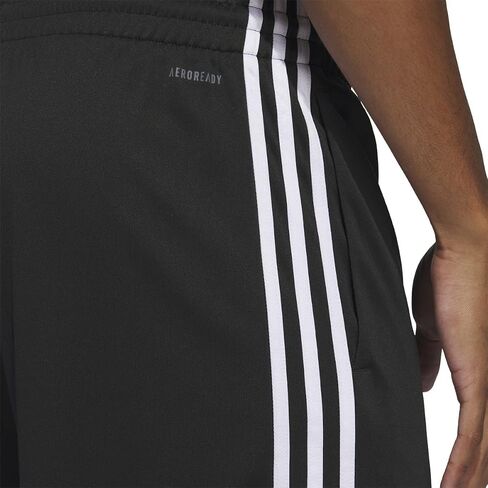 شورت كرة السلة للرجال من adidas Legends 3 Stripes، مقاس 2XL 9in باللون الأسود والأبيض in Kuwait