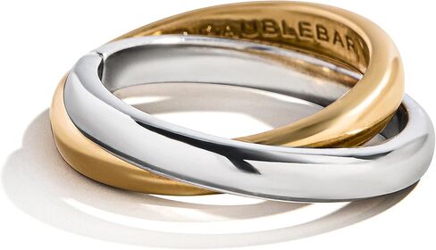 مجموعات خواتم مقاومة للماء من BaubleBar - حلقات ذات طبقات للنساء، مقاومة للماء بنسبة 100%، مجوهرات عصرية، خواتم عصرية قابلة للتكديس، يمكن ارتداؤها يوميًا، يمكن ارتداؤها لأعلى أو أسفل، خالية من العيوب وأنيقة in Kuwait
