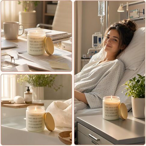 Get Well Soon Gifts for Women Men: Funny Thinking of You Gift After Surgery, Recovery & Sympathy Present for Friends, Family - Lavender & Eucalyptus Scented Soy Candle, 7oz - Cancer Comfort, Grieving in Saudi Arabia