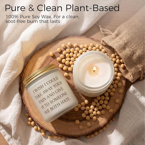 Get Well Soon Gifts for Women Men: Funny Thinking of You Gift After Surgery, Recovery & Sympathy Present for Friends, Family - Lavender & Eucalyptus Scented Soy Candle, 7oz - Cancer Comfort, Grieving in Saudi Arabia