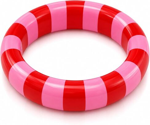 Chunky Resin Bracelets Stripe Bracelets for Women Colorful Y2K Bangles Summer Beach Jewelry Accessories Boho Bracelets for Women in Saudi Arabia