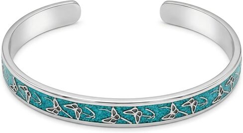 ONEFINITY Butterfly Bracelet 18k White Gold Plated Butterfly Turquoise Bangle Cuff Bracelets for Women Turquoise Jewelry Gifts for Women in Kuwait