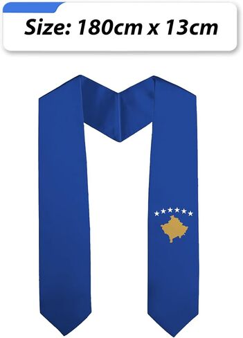Kosovo Flag Graduation Sash Stole Scraf for Global International Study Abroad Adult Unisex in Saudi Arabia