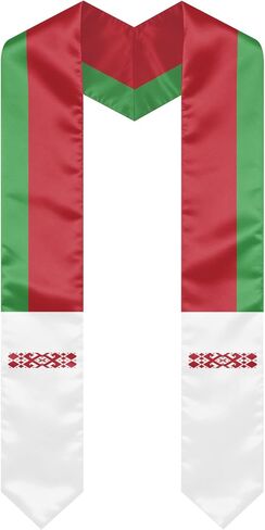 Belarus Graduation Sash Stole International Study Abroad Unisex Belarus Flag Graduation Scarf in Kuwait