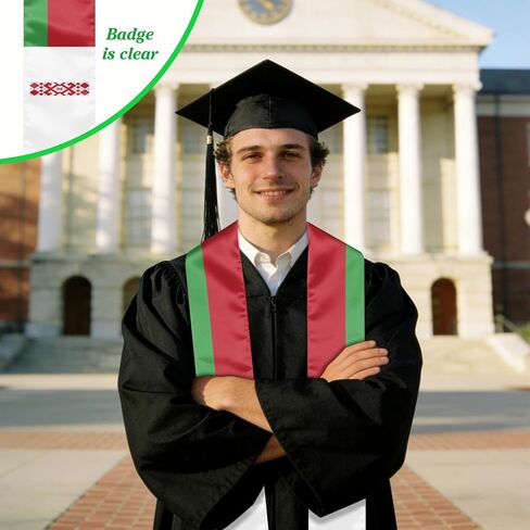 Belarus Graduation Sash Stole International Study Abroad Unisex Belarus Flag Graduation Scarf in Kuwait