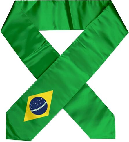 Flag Graduation Stole Sash, Flag Graduation Shawl Sash Stole Wraps Scarf For International Study Pride Women Men (Brazil) in Kuwait