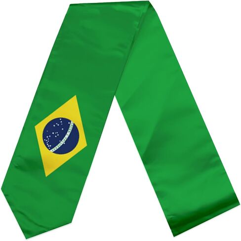 Flag Graduation Stole Sash, Flag Graduation Shawl Sash Stole Wraps Scarf For International Study Pride Women Men (Brazil) in Kuwait