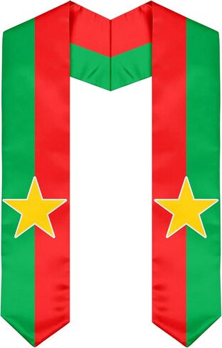 National Flag Graduation Stole Scarf Study Abroad Students Graduation V Shape Stole 5X72 Inch in Saudi Arabia