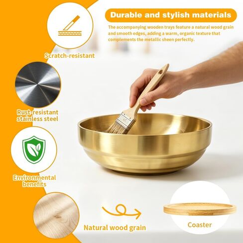 Key Bowl For Entryway Table Key Bowl Catch All Vowl Gold Fruit Bowl, Perfect For Kitchen Countertops And Coffee Tables 7.4 Inches In Diameter Comes With An Elegant Wooden Coaster in Saudi Arabia