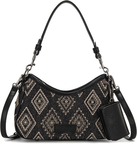 Wrangler Western Shoulder Bag for Women Aztec Crescent Clutch Hobo Bag With Detachable Pouch in Kuwait