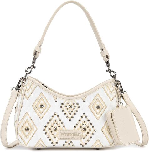 Wrangler Western Shoulder Bag for Women Aztec Crescent Clutch Hobo Bag With Detachable Pouch in Kuwait
