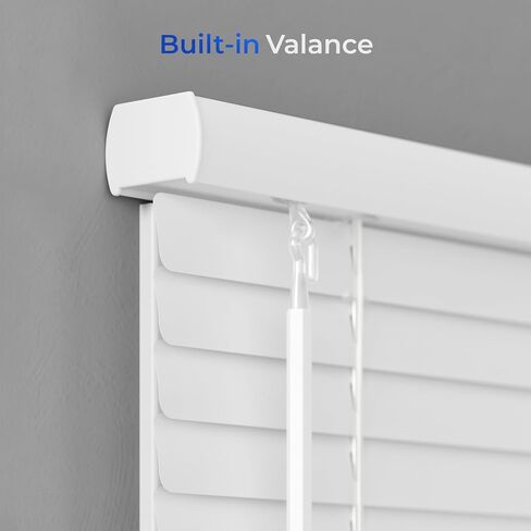 Cordless Aluminum Mini Blind - 18" W x 48" L - White, Premium Duty 1" Metal Slats, Over 400 Custom Sizes Starting at $19.97, Durable, Waterproof Window Shades by Lumino in Saudi Arabia