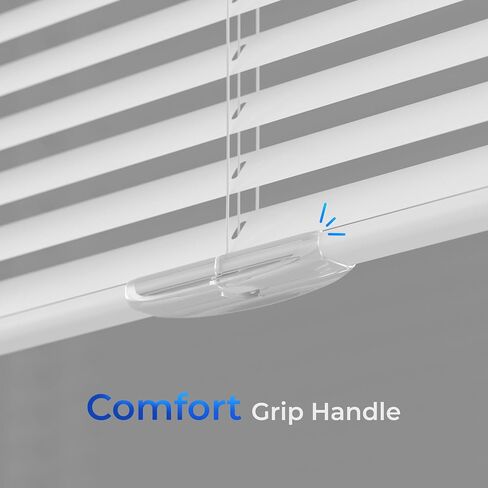 Cordless Aluminum Mini Blind - 18" W x 48" L - White, Premium Duty 1" Metal Slats, Over 400 Custom Sizes Starting at $19.97, Durable, Waterproof Window Shades by Lumino in Saudi Arabia