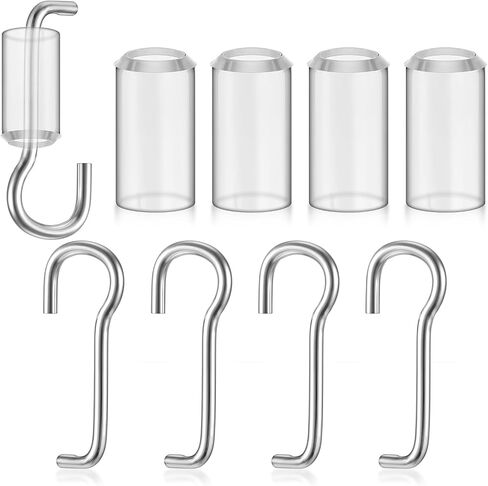 4 Set Blind Wand Hook Tip Replacement Mini Blinds Wand Wire and Sleeve Collar for Horizontal Repair Accessories with 1 Inch Square Headrails Window Opener Accessory for Vertical in Kuwait