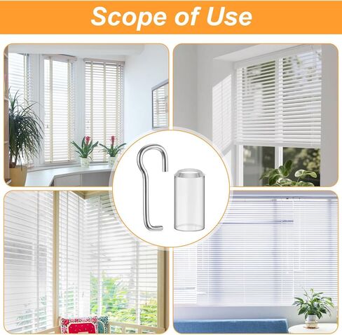 4 Set Blind Wand Hook Tip Replacement Mini Blinds Wand Wire and Sleeve Collar for Horizontal Repair Accessories with 1 Inch Square Headrails Window Opener Accessory for Vertical in Kuwait