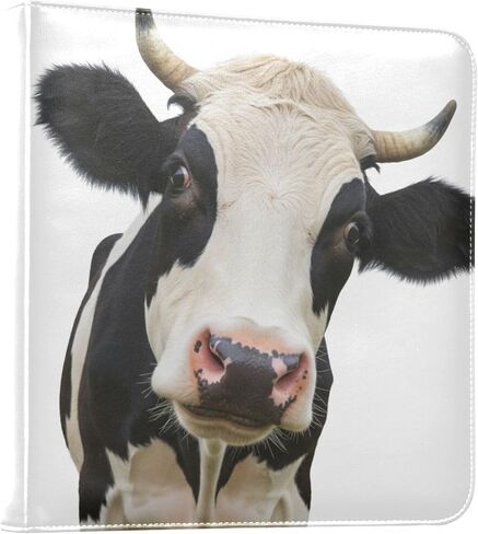 JIPONI Interesting Personality Cow Large Photo Album, DIY Leather Cover Scrapbook Albums for 4x6 5x7 6x8 Pictures, Self Adhesive Memory Book for Wedding, Baby, Family in Saudi Arabia