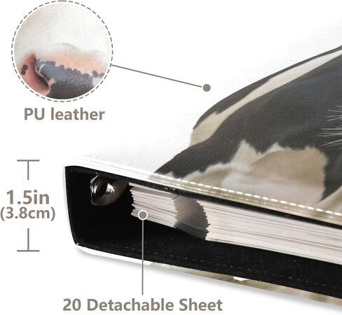 JIPONI Interesting Personality Cow Large Photo Album, DIY Leather Cover Scrapbook Albums for 4x6 5x7 6x8 Pictures, Self Adhesive Memory Book for Wedding, Baby, Family in Saudi Arabia