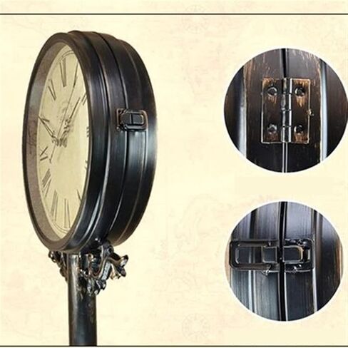 Grandfather Clocks Retro Floor Lamp, Living Room Sofa Side Light Luxury Design Bedroom Ins New Year Bedside Led Atmosphere Clock in Saudi Arabia