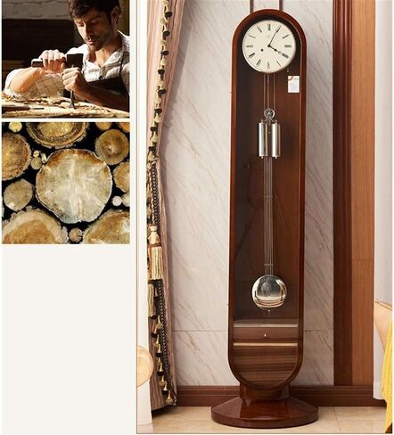 Grandfather Clocks Wooden Standing Clocks, High Floor Home Decor with Quartz Single-Chime Movement in Saudi Arabia